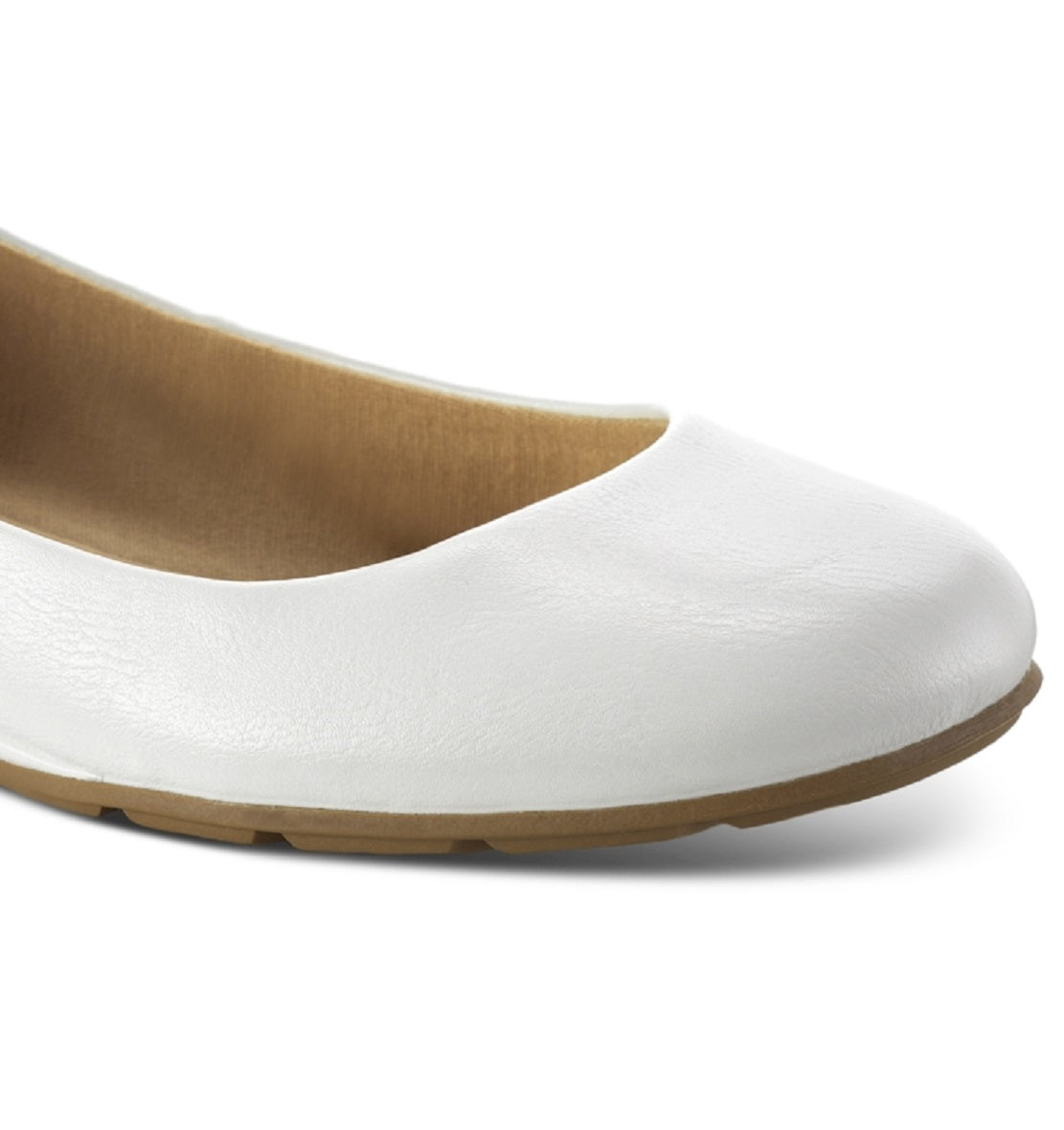 Sapatos baixos Eliana femininos Sun + Stone, brancos, tamanho 7 M