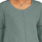 Blusa feminina estilo &amp; co com acabamento em crochê e manga sino, verde, tamanho grande