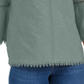 Blusa feminina estilo &amp; co com acabamento em crochê e manga sino, verde, tamanho grande