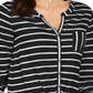 Top feminino com estampa frontal e amarração Style &amp; Co, preto, tamanho médio