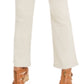 Calça jeans feminina estilo curvy fit bootcut marrom tamanho 8
