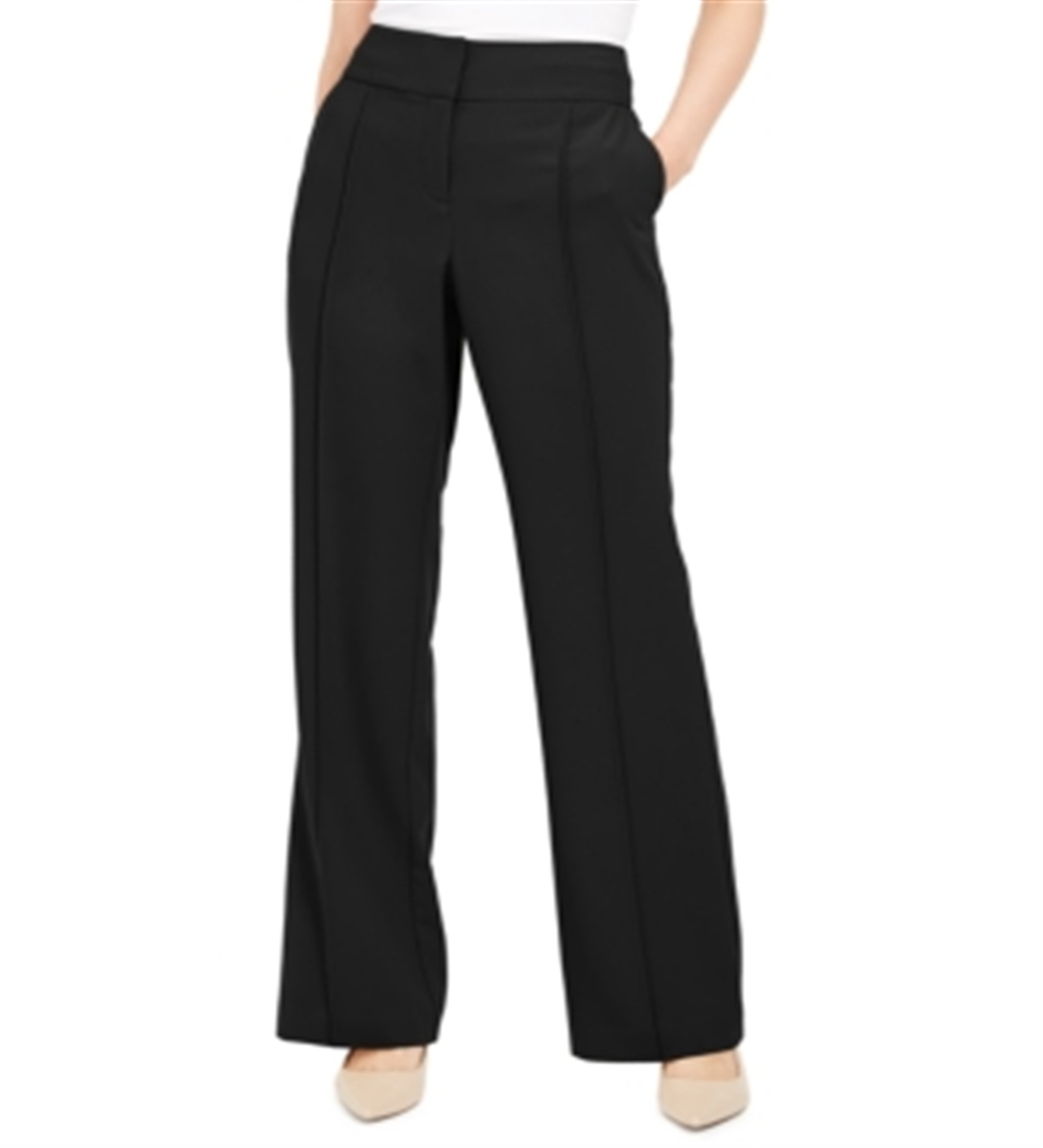 Calça Alfani Feminina Lisa Boot Cut Preta Tamanho 16