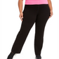 Calça de ioga ativa Plus Flex Stretch da Ideology para mulheres, preta, tamanho 2X