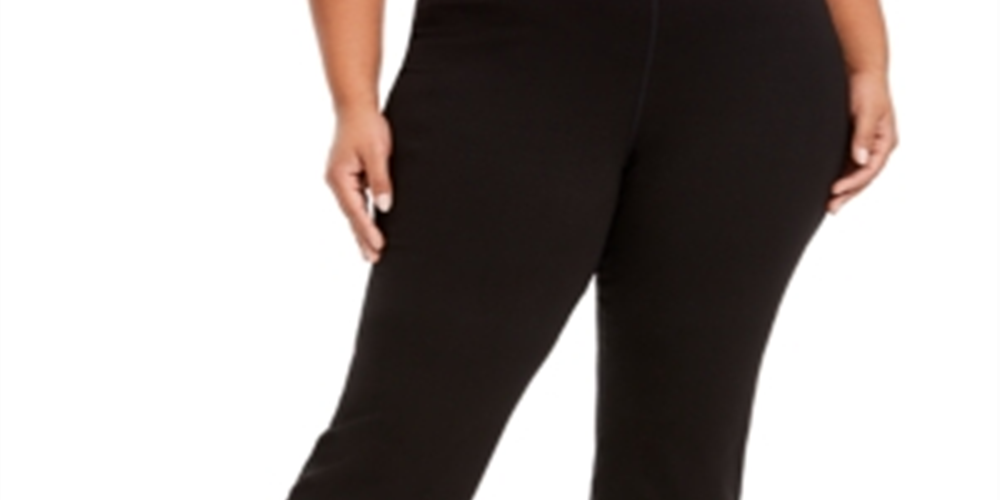 Calça de ioga ativa Plus Flex Stretch da Ideology para mulheres, preta, tamanho 2X