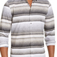 Camisa masculina de algodão estampada Alfani com botões, preta, tamanho extragrande
