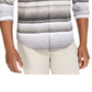 Camisa masculina de algodão estampada Alfani com botões, preta, tamanho extragrande