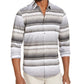 Camisa masculina de algodão estampada Alfani com botões, marrom, tamanho XX-G