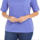 Karen Scott Top Feminino de Algodão com Argola Roxo Tamanho Grande