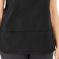 Blusa feminina Karen Scott de algodão com pespontos, preta, tamanho X-G