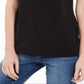 Camiseta feminina Karen Scott Hummingbird de algodão, preta, tamanho XX-G