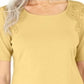 Karen Scott Blusa de crochê de algodão feminina, amarela, tamanho extrapequeno