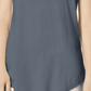 Camiseta feminina cinza com ombros descobertos, tamanho pequeno, da coleção JM
