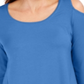 JM Collection Blusa feminina com ombros descobertos, azul, tamanho X-S