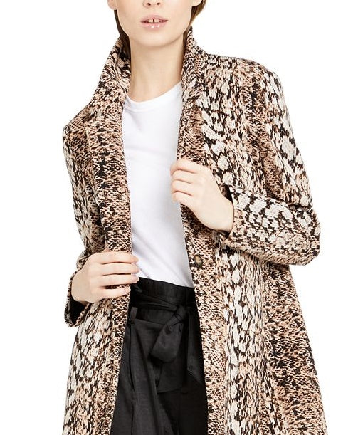 INC International Concepts Casaco longo de inverno feminino para clima frio, preto, tamanho médio