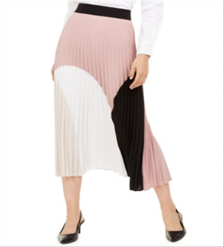 Saia plissada colorida Alfani feminina marrom tamanho pequeno