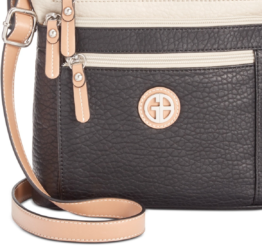 Bolsa tiracolo feminina Giani Bernini Colorblock Pebble, preta, tamanho regular
