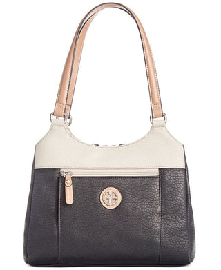 Giani Bernini Women's Colorblock Pebbled 4 Poster Tote Bag Black Size Regular