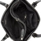 Bolsa tote feminina Giani Bernini Saffiano Croco preta tamanho regular