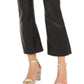 Calça culotte feminina de couro sintético INC International Concepts, preta, tamanho 2
