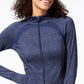 Jaqueta ID Ideology Essentials Performance com zíper feminina, azul, tamanho X-S