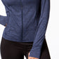 Jaqueta ID Ideology Essentials Performance com zíper feminina, azul, tamanho X-S