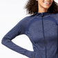 Jaqueta ID Ideology Essentials Performance com zíper feminina, azul, tamanho XX-G