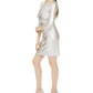 Vestido feminino com torção frontal metálica da INC International Concepts, cinza, tamanho X-S