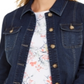 Jaqueta jeans feminina Charter Club com 4 bolsos, azul, tamanho pequeno