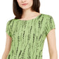 Camiseta feminina estampada Alfani verde tamanho X-Large