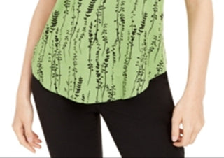 Camiseta feminina estampada Alfani verde tamanho X-Large