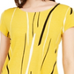 Camiseta feminina estampada Alfani amarela - tamanho grande