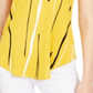 Camiseta feminina estampada Alfani amarela - tamanho grande