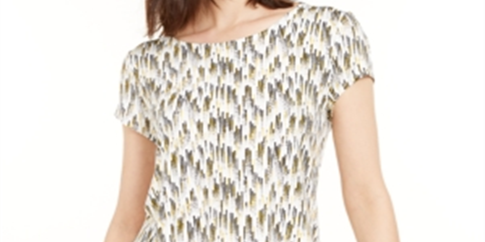 Camiseta feminina estampada Alfani preta tamanho XX-G