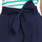 Calça Paperbag Cropped Feminina Maison Jules Azul Tamanho XXS