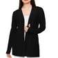 Cardigan feminino texturizado de mangas compridas Alfani, preto, tamanho grande