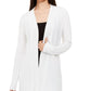 Cardigan texturizado aberto frontal feminino Alfani, branco, tamanho XS