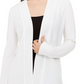 Cardigan texturizado aberto frontal feminino Alfani, branco, tamanho XS