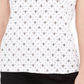 Camiseta Henley com estampa de abelha feminina Karen Scott, branca, tamanho médio