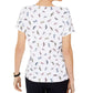 Blusa feminina Karen Scott com estampa de libélula, branca, tamanho XX-G
