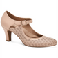 Giani Bernini Velmah 2 Salto Mary Jane de Couro Sintético com Biqueira Amêndoa Rosa Tamanho 9,5M