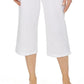 Calça Capri Karen Scott Feminina com Tachas Branca Tamanho Pequeno Médio