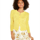 Cardigan feminino de cashmere essencial Charter Club, amarelo, tamanho médio