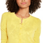 Cardigan feminino de cashmere essencial Charter Club, amarelo, tamanho médio