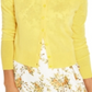 Cardigan feminino de cashmere essencial Charter Club, amarelo, tamanho médio