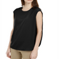 Top Alfani Feminino com Costas Invertidas e Pétalas, Preto, Tamanho Médio