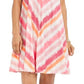 Vestido rodado sem mangas estampado feminino Style &amp; Co, rosa, tamanho pequeno
