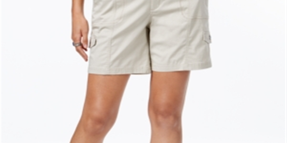 Shorts cargo femininos Style &amp; Co Comfort Waist marrom tamanho 10 Petite