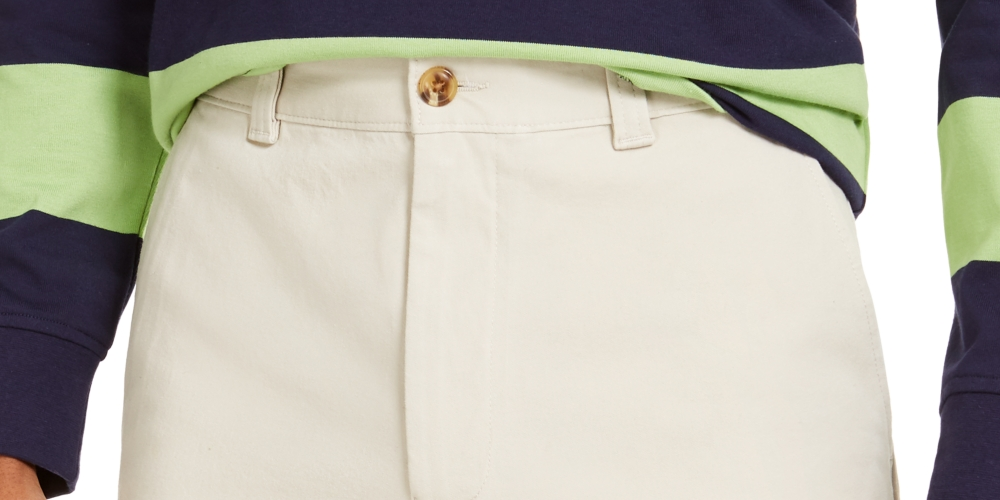 Shorts Club Room Masculino Regular Fit 7 4 Way Stretch Bege Tamanho 33