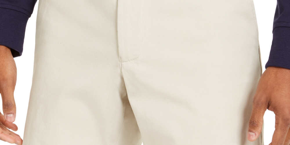 Shorts Club Room Masculino Regular Fit 7 4 Way Stretch Bege Tamanho 33