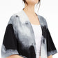 Cardigan longo com estampa abstrata feminina Alfani, cinza, tamanho grande